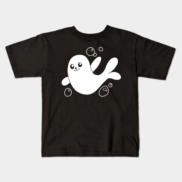 Friendly Seal Says Hi Kids T-Shirt by pako-valor
